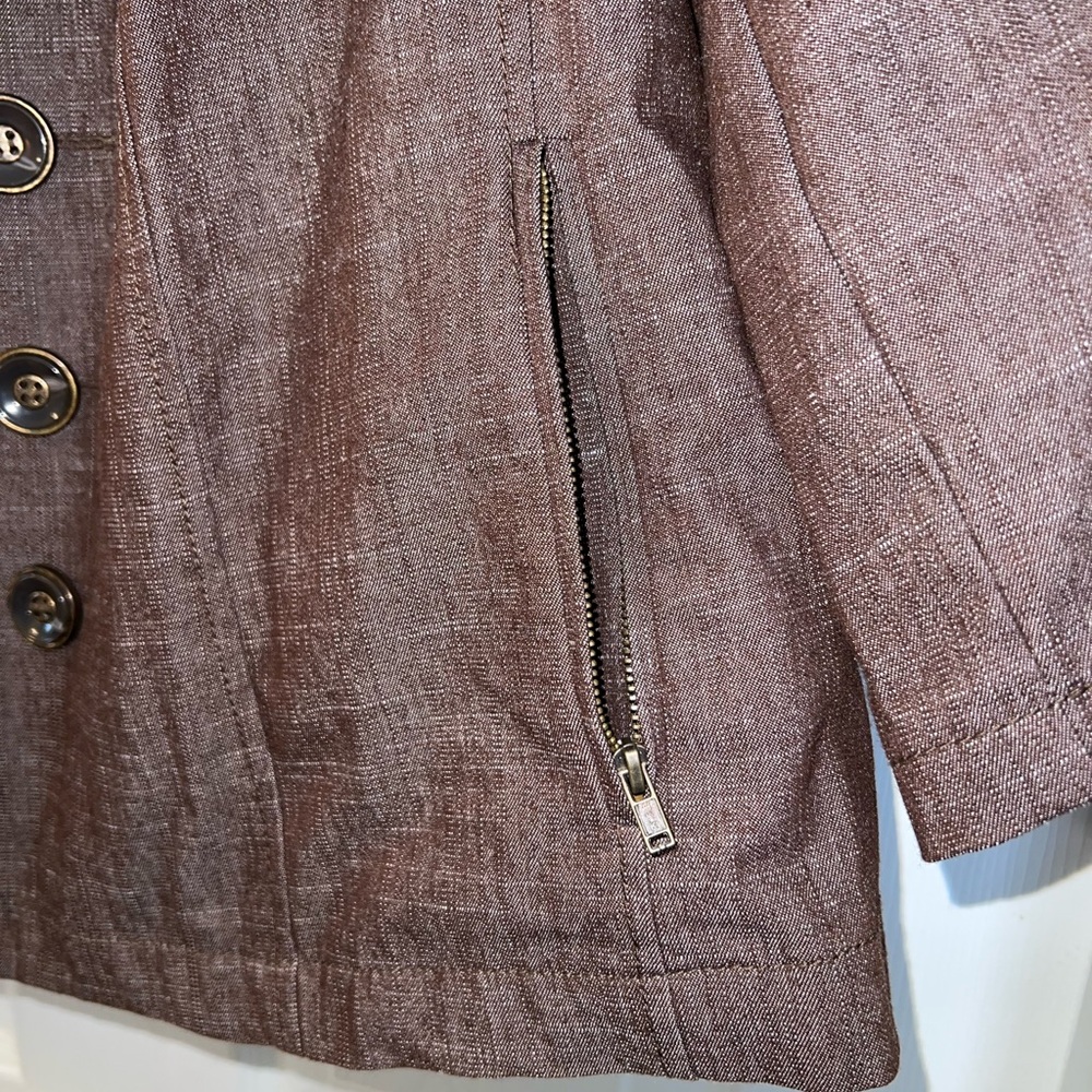 Dressbarn Woman Brown Denim Jacket Sz 3X - Picture 5 of 9